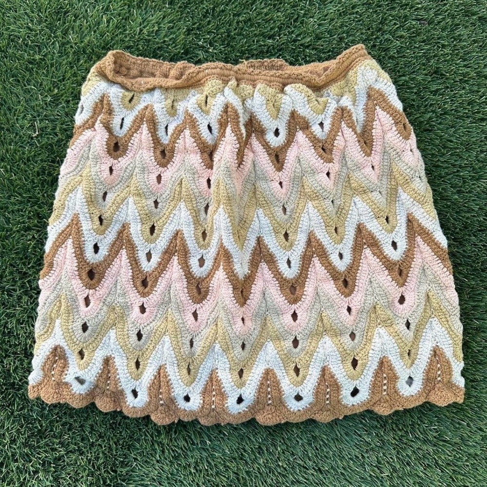 Free People Crochet Mini Skirt